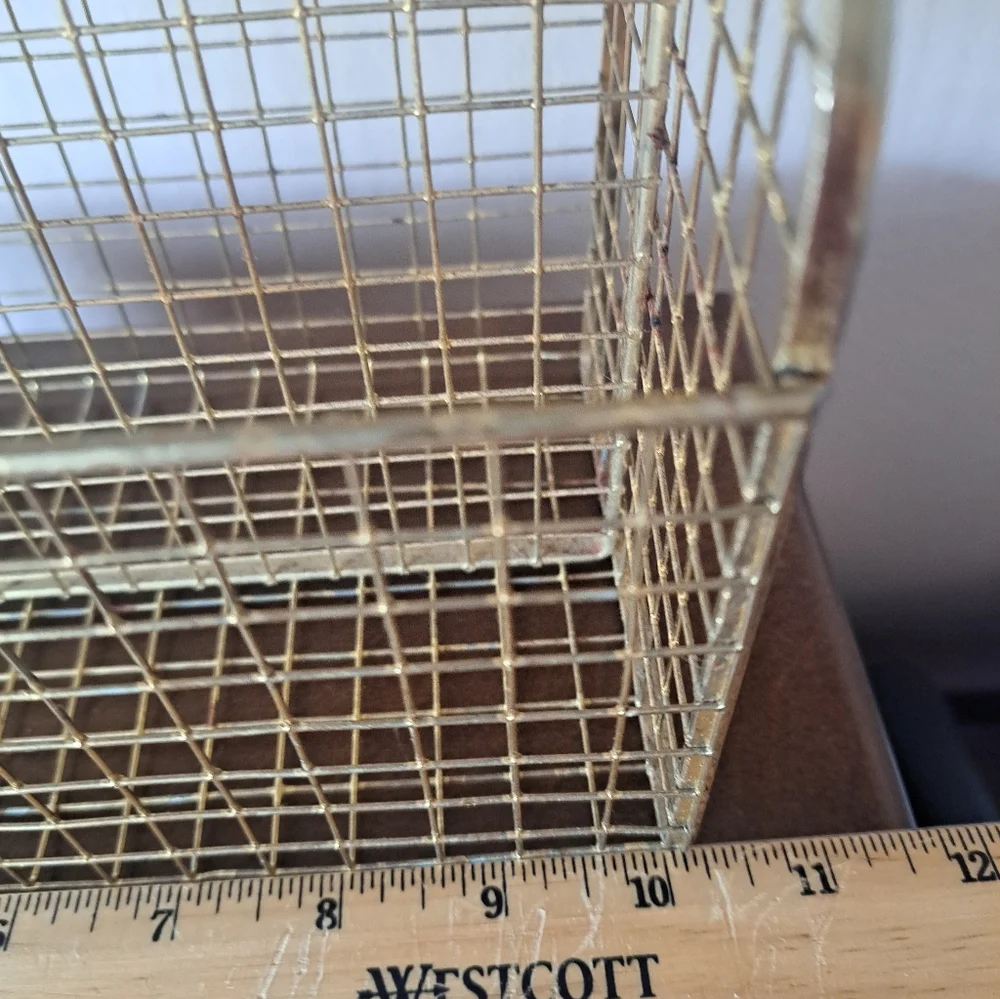 Gold Wire Letter Sorter Desk Organizer - Letters In/Out
